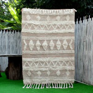 Multi-Color Hand-Woven 100% Pure Cotton Rug