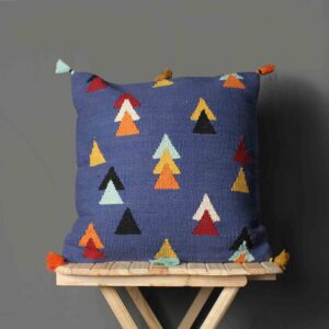 Multicolor Cotton Hand-Woven Cushion Cover