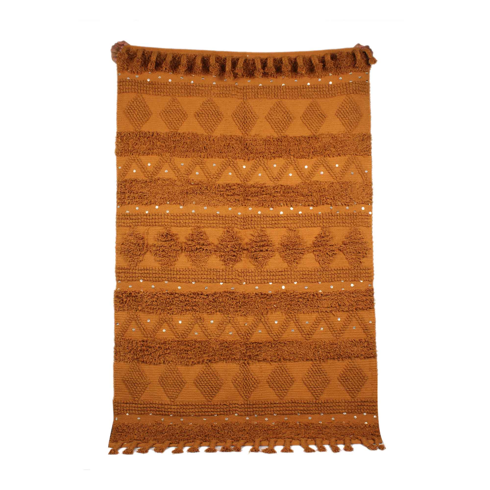 Multi-Color 100% Cotton Hand-Woven Rug