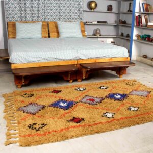 Multi-Color Hand-Woven 100% Wool Rug