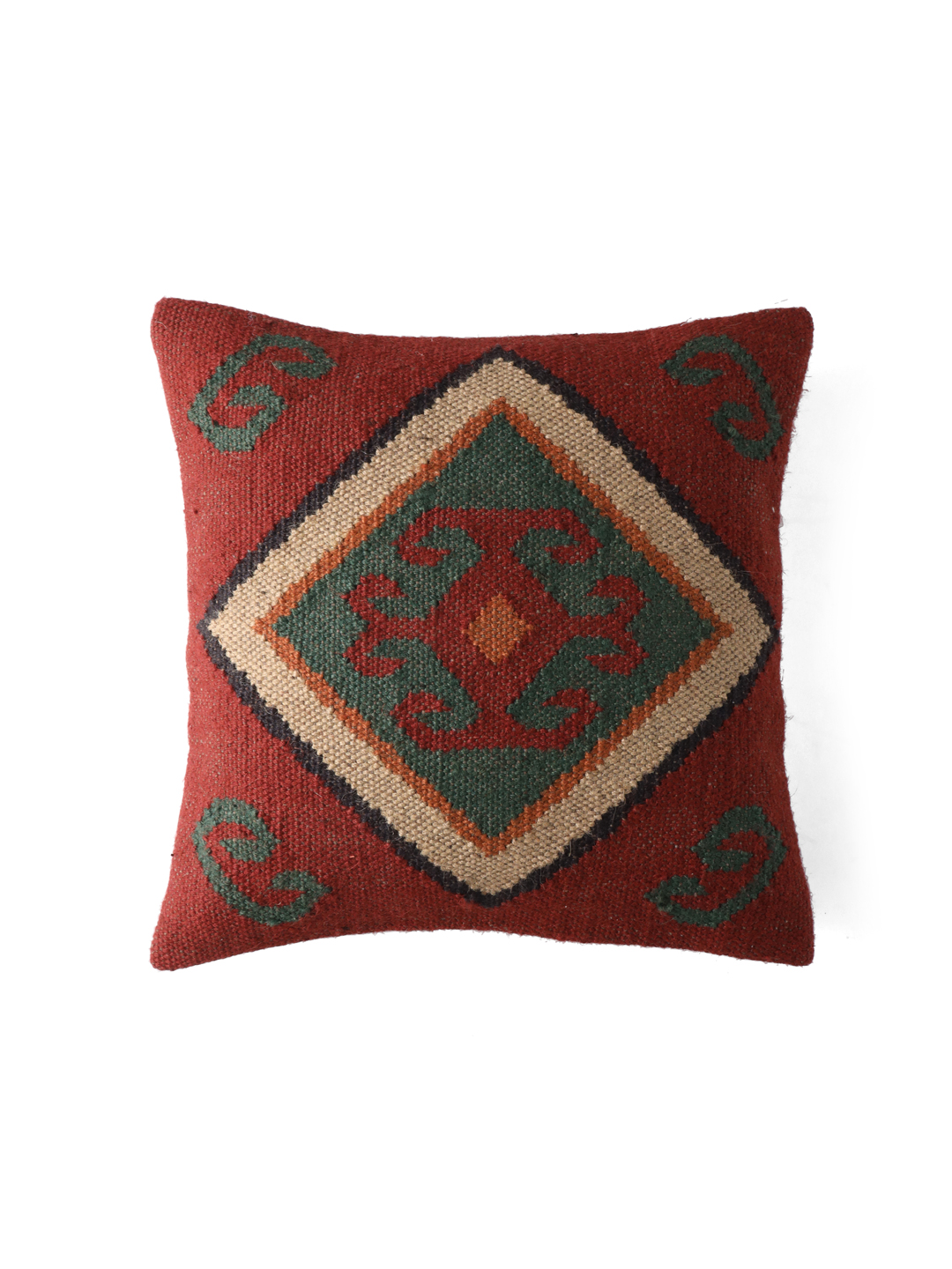 Multi-Color Designer Hand-Woven Jute Cushion Cover