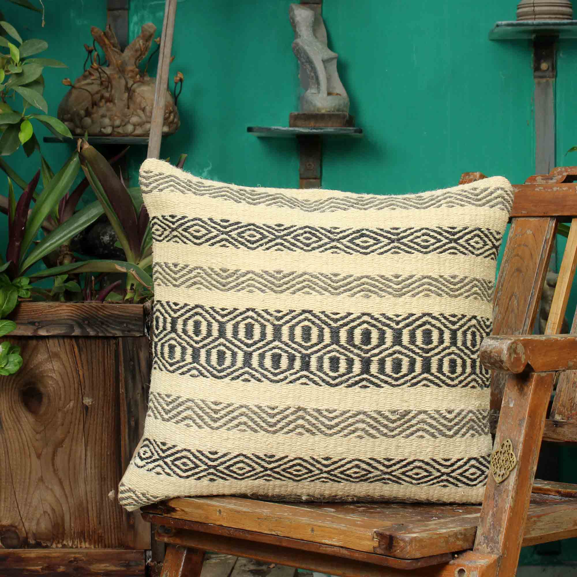 Dual Tone 100% Jute Cushion Covers.