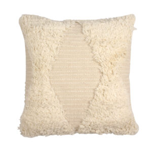Ivory Boho Tufted Cushion Cover