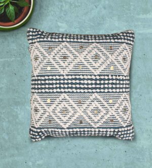Grey Geometric Hand-Made Designer Cotton Cushion Covers