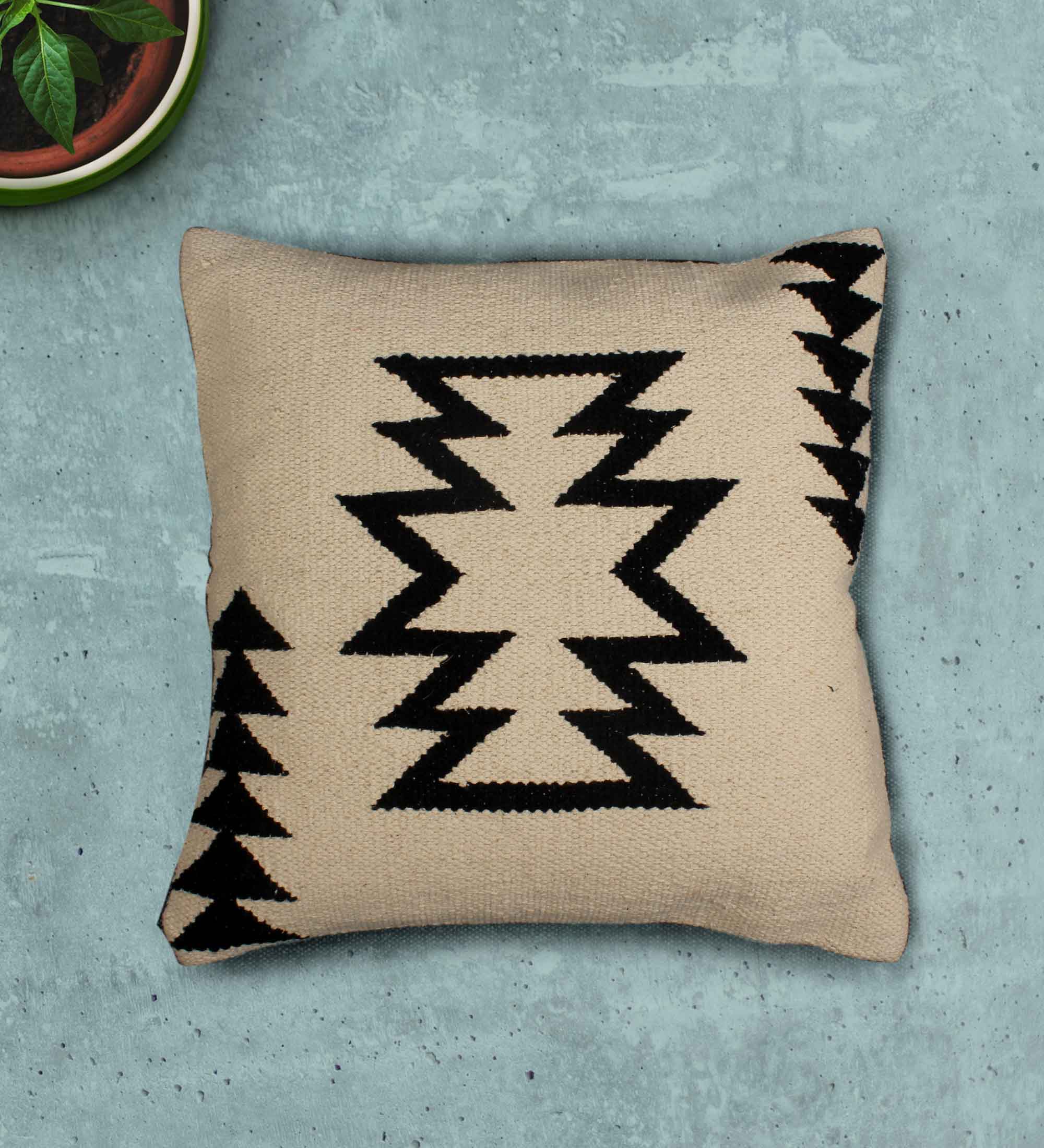 Black Stripes Hand-Made Cotton Cushion Covers