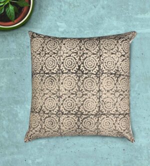 Black Hand-Made Cotton Printed Cushion Covers