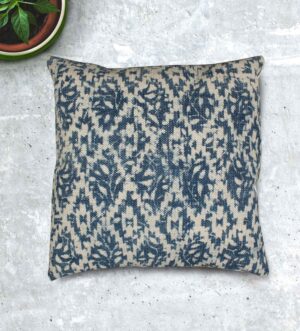 Blue Hand-Made Cotton Printed Cushion Covers