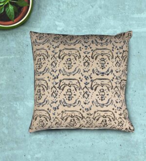 Beige Geometric & Ornamental Cushion Cover