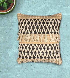 Hand-Made Designer Cotton Cushion Covers With Tassels