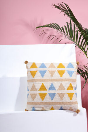 Hand-Made Cotton Multicolor Cushion Cover