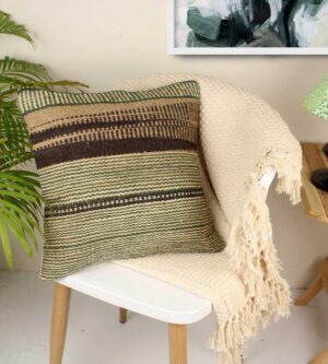 Multi Designer Hand-Woven Jute Cushion Cover