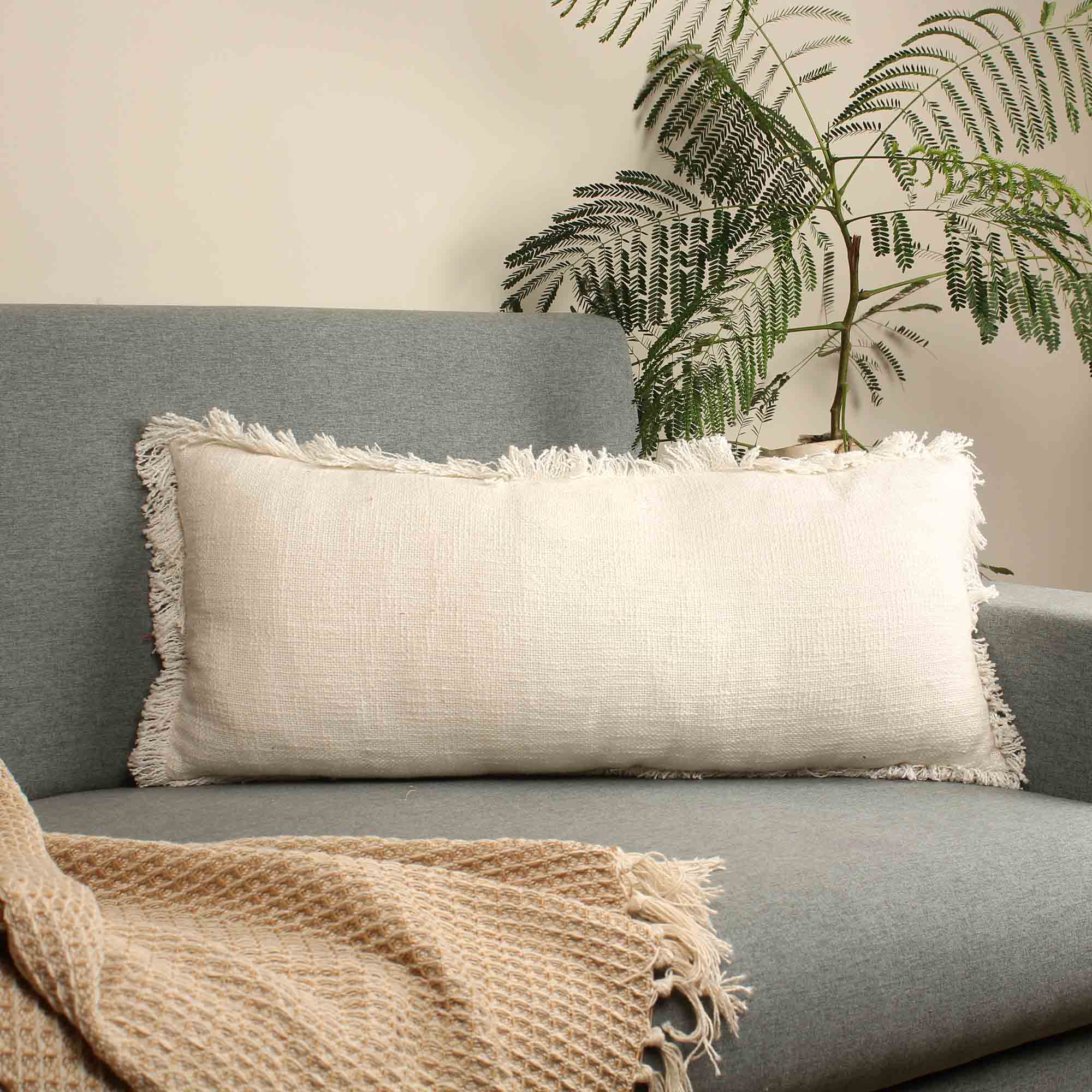 Hand-Made Cotton Natural Cushion Cover