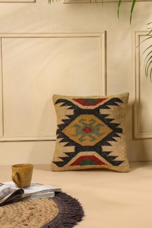 Designer Hand-Woven Cushion Cover Jute