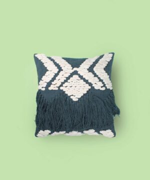 Navy Blue Cotton Hand-Made Cushion Cover