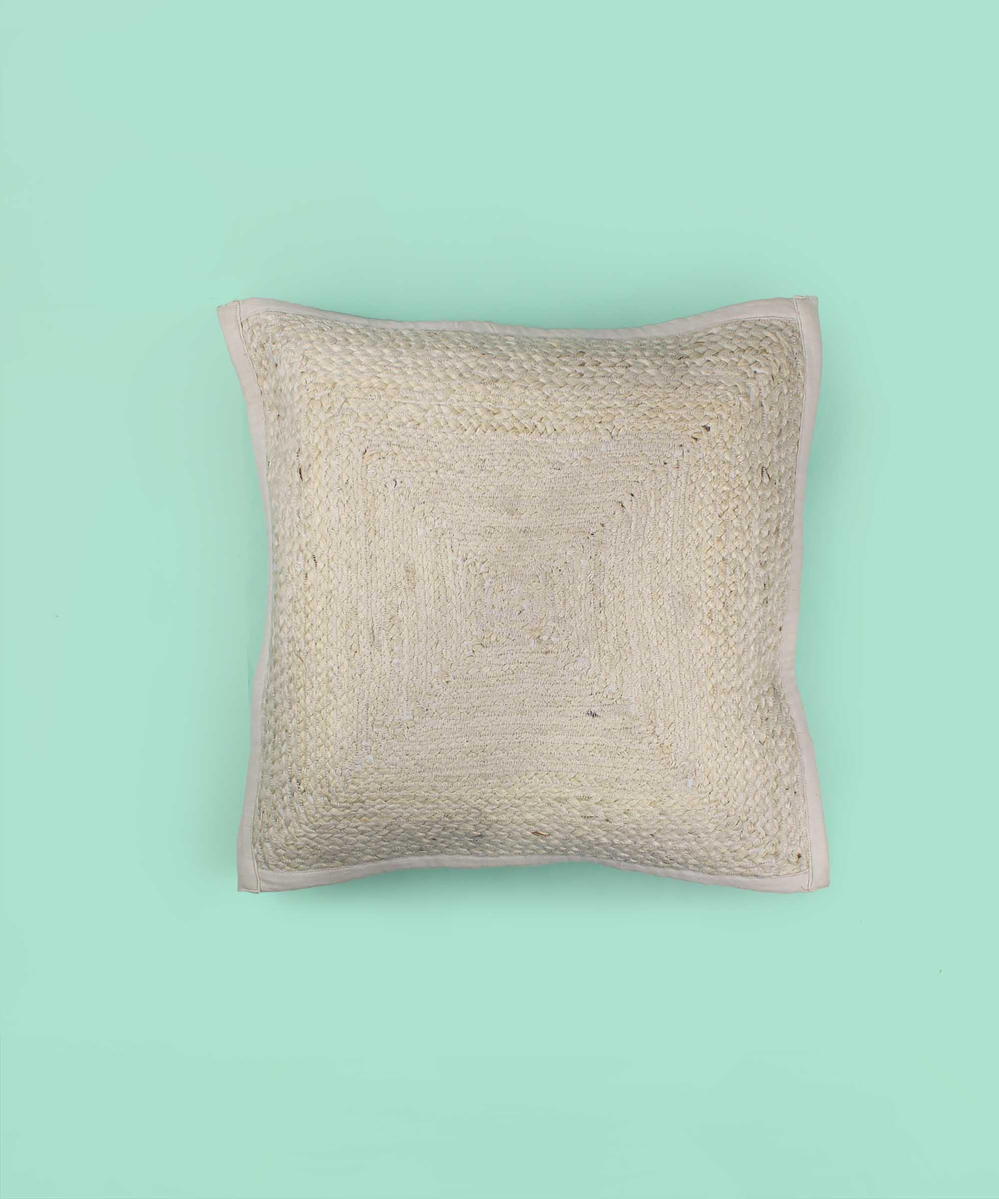 Woven Jute Hand-Made Cushion Cover