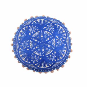 Pottery Barn Embroidery Round Cotton Cushion