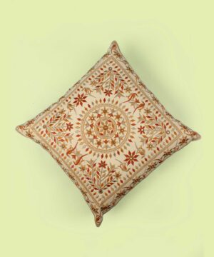 Off-White Cotton Throw Pillow Cover