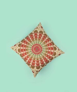 Boho Chic Mandala Embroidered Cotton Cushion Cover