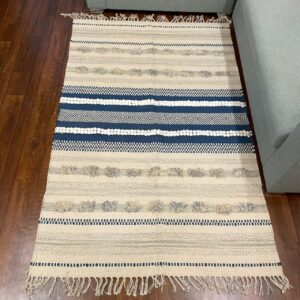 Multi-Color 100% Cotton Hand-Woven Rug (4X6 ft)