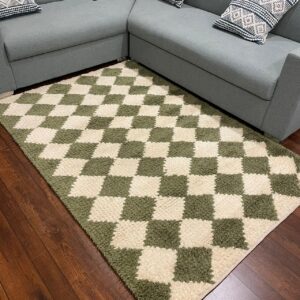 Hand-Woven Cotton & Wool Blend Designer Rug