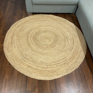Hand-Woven Round Eco-Friendly Jute Floor Rug
