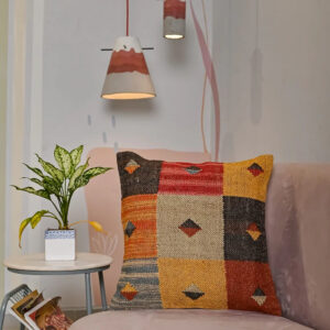Multi-Color Hand-Woven Jute Cushion Cover