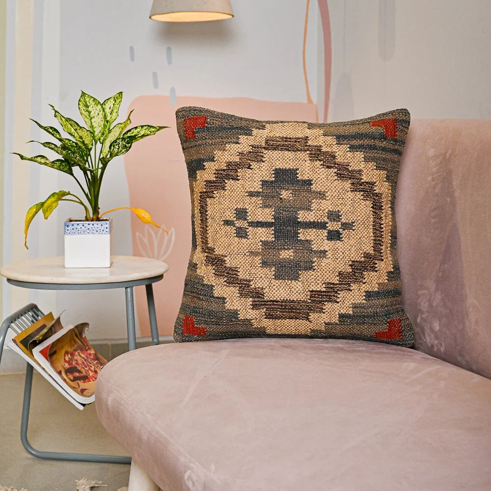 Handcrafted Jute Morocco Style Cushion Cover