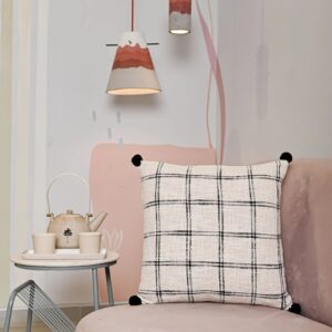 Hand-Woven Pure Cotton Pompom Cushion Cover