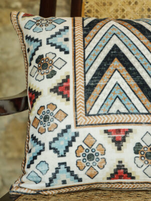 Multicolor Tribal Chevron Print Cushion Cover
