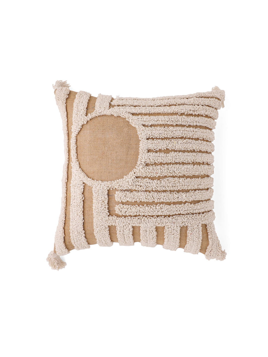 Cotton Off White Colour Embroidered Cushion Covers