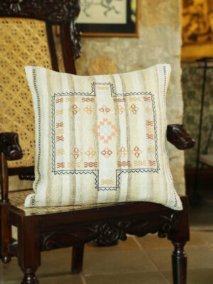 Jute Cotton Beige Colour Geometric Cushion Covers