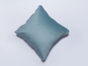 Sky Blue Solid Print Velvet Cushion Cover