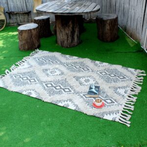 Hand-Weaved 100% Cotton Designer Rugs