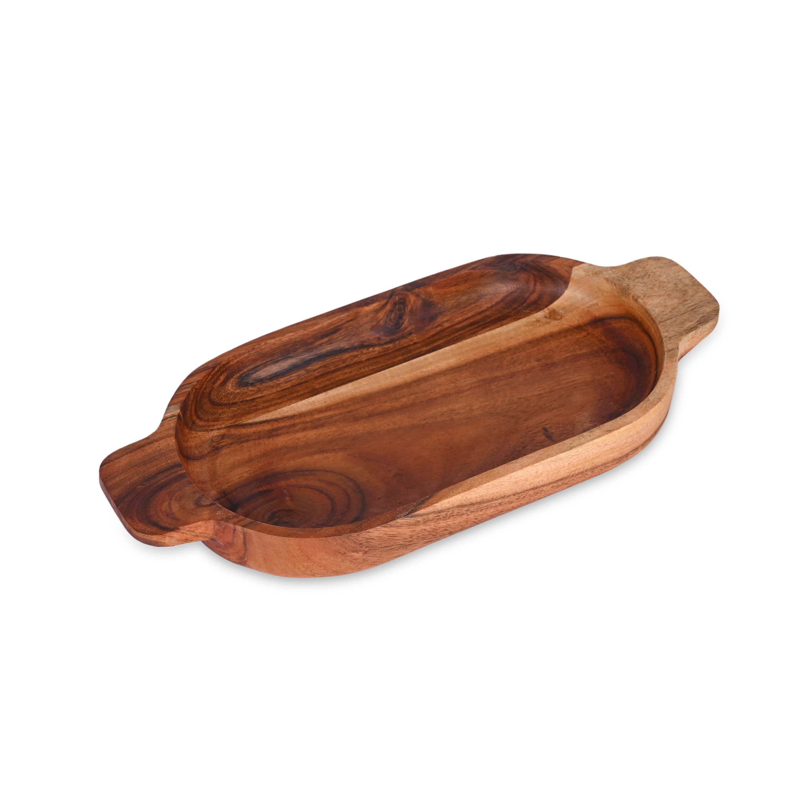 Acacia Wood Divided Serving Tray