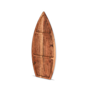 Acacia Wood Surfboard-Shaped Divided Platter